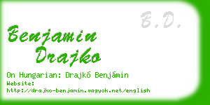 benjamin drajko business card